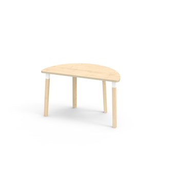 Helmi bord akustiklaminat halvrundt 120-80 cm hvid manchet