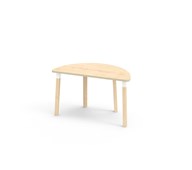 Helmi bord akustiklaminat halvrundt 120-80 cm hvid manchet