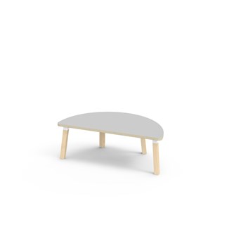 Helmi bord akustiklaminat halvrundt 120-80 cm hvid manchet