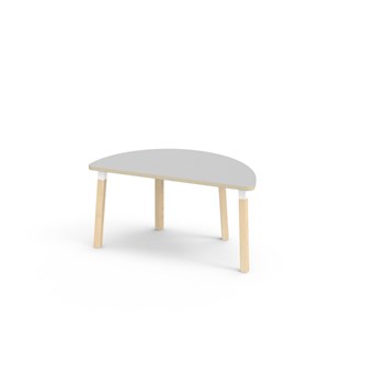 Helmi bord akustiklaminat halvrundt 120-80 cm hvid manchet