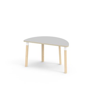 Helmi bord akustiklaminat halvrundt 120-80 cm hvid manchet