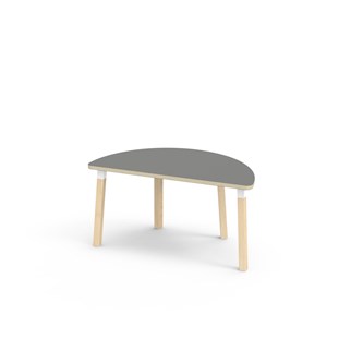 Helmi bord akustiklaminat halvrundt 120-80 cm hvid manchet