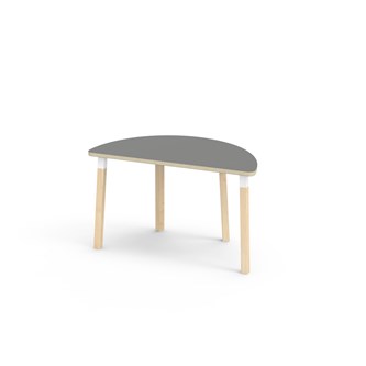 Helmi bord akustiklaminat halvrundt 120-80 cm hvid manchet