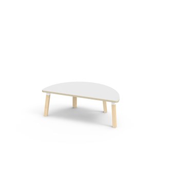 Helmi bord akustiklaminat halvrundt 120-80 cm hvid manchet