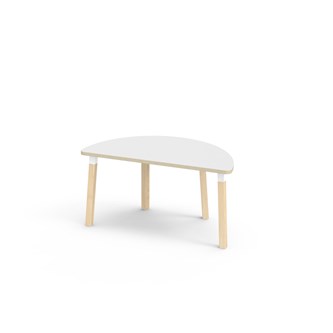 Helmi bord akustiklaminat halvrundt 120-80 cm hvid manchet
