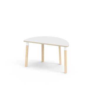 Helmi bord akustiklaminat halvrundt 120-80 cm hvid manchet