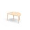 Helmi bord laminat halvrunt 120-80 cm hvid manchet