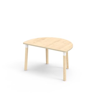 Helmi bord laminat halvrunt 120-80 cm hvid manchet