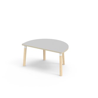Helmi bord laminat halvrunt 120-80 cm hvid manchet