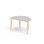 Helmi bord laminat halvrunt 120-80 cm hvid manchet
