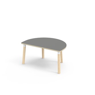 Helmi bord laminat halvrunt 120-80 cm hvid manchet