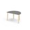 Helmi bord laminat halvrunt 120-80 cm hvid manchet