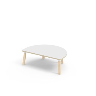 Helmi bord laminat halvrunt 120-80 cm hvid manchet