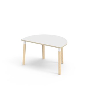 Helmi bord laminat halvrunt 120-80 cm hvid manchet