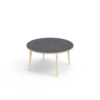 My bord linoleum Ø120 cm hvid manchet