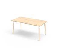 My bord HT 160x80 cm hvid manchet