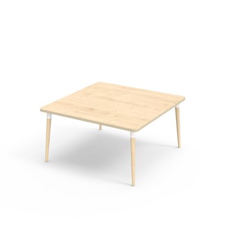 My bord HT 120x120 cm hvid manchet