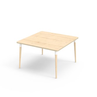My bord HT 120x120 cm hvid manchet