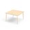 My bord HT 120x120 cm hvid manchet