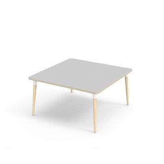 My bord HT 120x120 cm hvid manchet