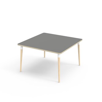 My bord HT 120x120 cm hvid manchet