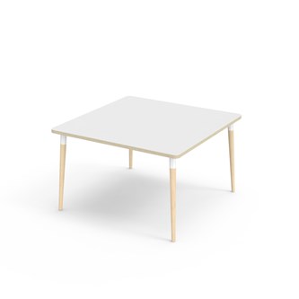 My bord HT 120x120 cm hvid manchet