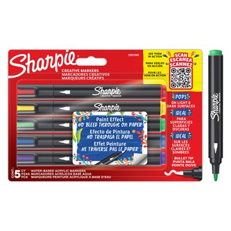 Sharpie Acrylic marker 5 stk.