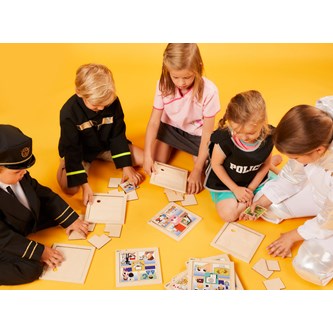 Puslespil med forskellige erhverv 10 stk.