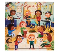 Puslespil med forskellige musikinstrumenter