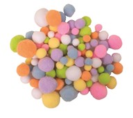 Pompon pastel 100 stk.