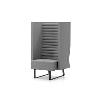 Mr. Box Highback 1-pers. sofastol, sort medestel