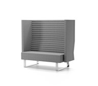 Mr. Box Highback 2-pers. sofa, sølv medestel