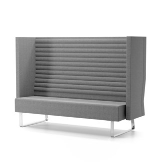 Mr. Box Highback 3-pers. sofa, sølv medestel