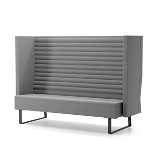 Mr. Box Highback 3-pers. sofa, sort medestel