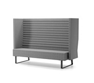 Mr. Box Highback 3-pers. sofa, sort medestel