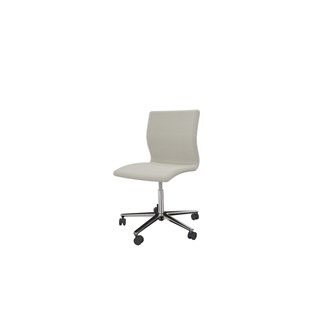 Tekla konferencestol glat ryg, poleret 5-kryds m/hjul