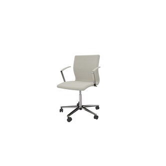 Tekla konferencestol glat ryg, poleret 5-kryds m/hjul