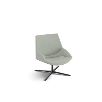 Size lænestol med lavt krydsstel sort