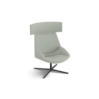 Size lænestol med lavt krydsstel sort