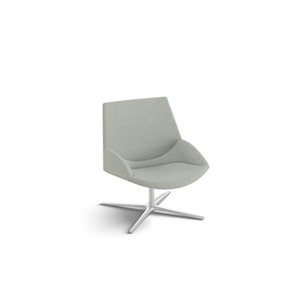 Size lænestol med lavt krydsstel i poleret alu