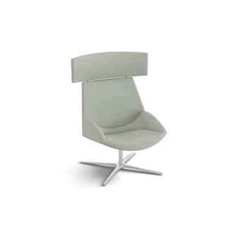 Size lænestol med lavt krydsstel i poleret alu