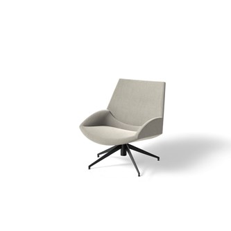 Size lænestol med højt krydsstel sort