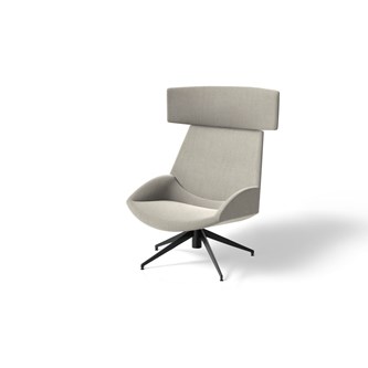 Size lænestol med højt krydsstel sort