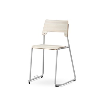 Como stol medestel sh 45 cm m/ kobling, medium sæde sølv stel