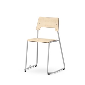 Como stol medestel sh 45 cm m/ kobling, medium sæde sølv stel