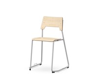 Como stol medestel sh 45 cm m/ kobling, medium sæde sølv stel