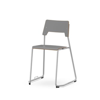 Como stol medestel sh 45 cm m/ kobling, medium sæde sølv stel