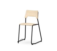 Como stol medestel sh 45 cm m/ kobling, medium sæde sort stel