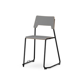 Como stol medestel sh 45 cm m/ kobling, medium sæde sort stel