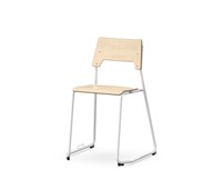 Como stol medestel sh 45 cm m/ kobling, medium sæde hvidt stel